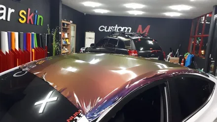 대구랩핑 대구카스킨 아반떼MD 루프스킨+주유구커버 랩핑입니다. (대구 커스텀엠 Custom M) / 대구 동구 용계동