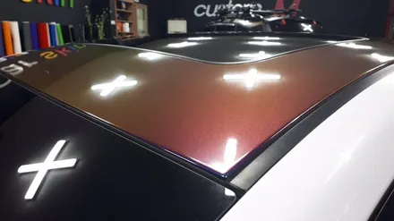 대구랩핑 대구카스킨 아반떼MD 루프스킨+주유구커버 랩핑입니다. (대구 커스텀엠 Custom M) / 대구 동구 용계동