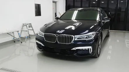 BMW_7시리즈~730LD[전체랩핑][에이버리 사틴블랙]유니크한 흑간지 / 세종 장군면