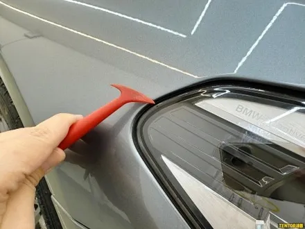 BMW_5시리즈[키드니그릴 랩핑, 헤드램프PPF][3M 2080 유광블랙]세종랩핑/대전랩핑/청주랩핑/천안랩핑/공주랩핑/논산랩핑 / 세종 장군면