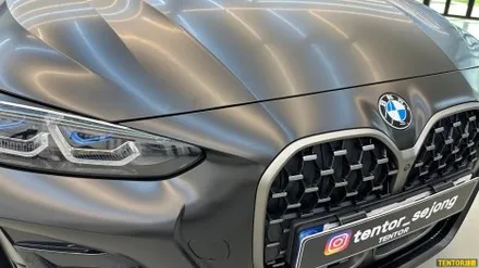 BMW_440i[전체랩핑, 사고재시공][전체랩핑][3m 사틴블랙]세종랩핑/대전랩핑/청주랩핑/천안랩핑/공주랩핑/논산랩핑/전체랩핑추천 / 세종 장군면