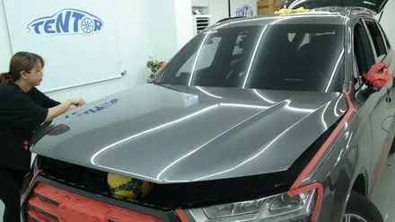 아우디(Audi)_Q7[전체랩핑, 크롬죽이기]플렉스 리얼 흑간지~[에이버리 사틴블랙] / 세종 장군면