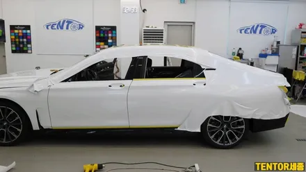 BMW_740Li[전체랩핑]세종자동차랩핑맛집은 요기요기~[에이버리 다이아몬드화이트]세종랩핑/대전랩핑/청주랩핑/천안랩핑/공주랩핑 / 세종 장군면