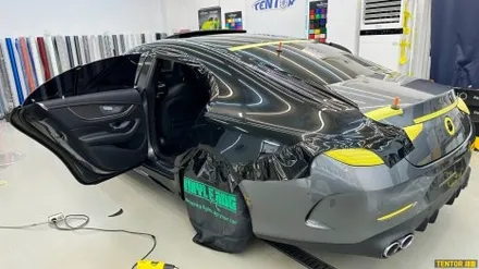 벤츠_CLS53[고광택전체랩핑][비닐프로그 Metal Black]세종랩핑/대전랩핑/청주랩핑/천안랩핑/공주랩핑/논산랩핑/고광택전체랩핑 / 세종 장군면