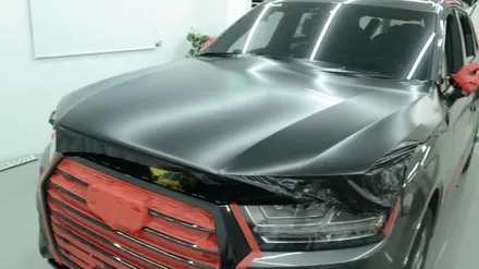 아우디(Audi)_Q7[전체랩핑, 크롬죽이기]플렉스 리얼 흑간지~[에이버리 사틴블랙] / 세종 장군면