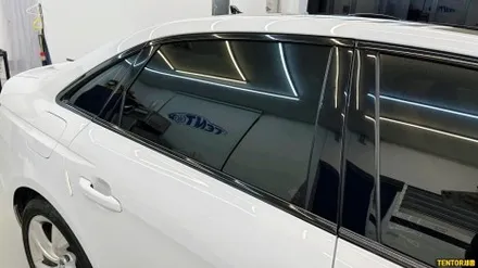 아우디_A4[루프스킨, 전체크롬딜리트][3M 2080 유광블랙]세종랩핑/대전랩핑/청주랩핑/천안랩핑/공주랩핑/논산랩핑 / 세종 장군면