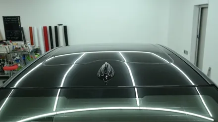 BMW_7시리즈~730LD[전체랩핑][에이버리 사틴블랙]유니크한 흑간지 / 세종 장군면