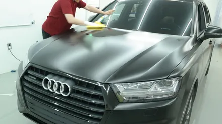 아우디(Audi)_Q7[전체랩핑, 크롬죽이기]플렉스 리얼 흑간지~[에이버리 사틴블랙] / 세종 장군면