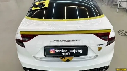 기아_스팅어[카본랩핑][3M 리얼카본, 2080 유광블랙]세종랩핑견적/대전랩핑견적/청주랩핑견적/천안랩핑견적/공주랩핑견적/논산랩핑견적 / 세종 장군면