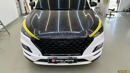 현대_투싼[보닛 포드지카본 랩핑][Forged Carbon 비닐프로그]세종자동차랩핑/대전자동차랩핑/청주자동차랩핑/천안자동차랩핑/공주자동차랩핑/논산자동차랩핑/고광택전체랩핑 / 세종 장군면