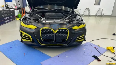 BMW_440i[전체랩핑, 사고재시공][전체랩핑][3m 사틴블랙]세종랩핑/대전랩핑/청주랩핑/천안랩핑/공주랩핑/논산랩핑/전체랩핑추천 / 세종 장군면