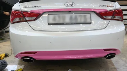 현대_YF쏘나타[부분랩핑]3M Gloss Hot Pink 유광 핫핑크 / 세종 장군면