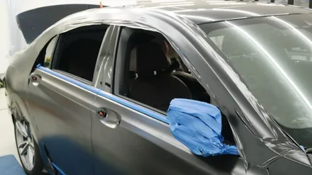 BMW_7시리즈~730LD[전체랩핑][에이버리 사틴블랙]유니크한 흑간지 / 세종 장군면
