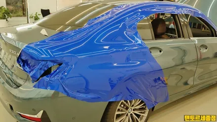BMW_330e[전체랩핑]주변 지인들도 도색한줄 아는 그 필름!!!텍랩!!! / 세종 장군면