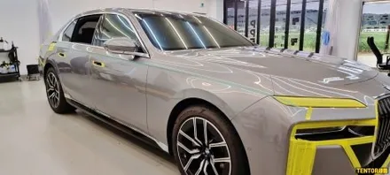 BMW_740i(i7)[듀오톤랩핑][에이버리 유광 버건디]]세종랩핑/대전랩핑/청주랩핑/천안랩핑/공주랩핑/7시리즈투톤랩핑 / 세종 장군면