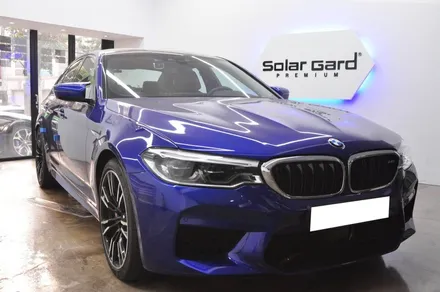 BMW 고성능 스포츠 머신 M5 솔라가드 프리미엄 티타늄 썬팅, PPF, 유리막 코팅, 하이패스 - 신차 패키지 시공 / 서울 동대문구 답십리동