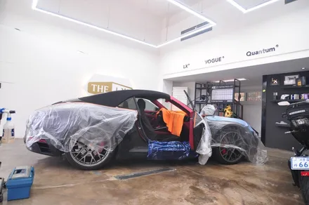 포르쉐 911 카레라4S 컨버터블 - 2022년 여름을 위한 더엘엑스(THE LX) 동대문점의 윈도우 틴팅 재시공 / 서울 동대문구 답십리동