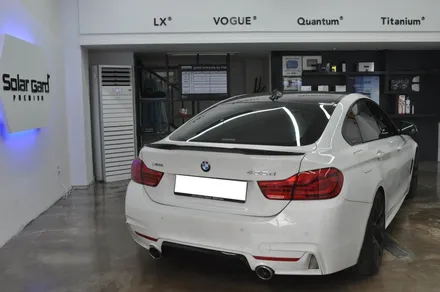 BMW 435d 그란 쿠페 서비스 윈도우 틴팅필름 뜯어내고 전체 재시공 - 솔라가드 프리미엄 동대문점 / 서울 동대문구 답십리동