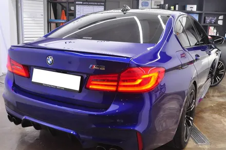 BMW 고성능 스포츠 머신 M5 솔라가드 프리미엄 티타늄 썬팅, PPF, 유리막 코팅, 하이패스 - 신차 패키지 시공 / 서울 동대문구 답십리동