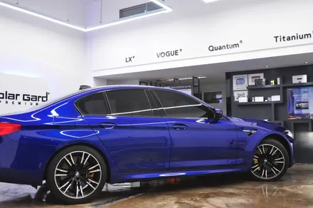 BMW 고성능 스포츠 머신 M5 솔라가드 프리미엄 티타늄 썬팅, PPF, 유리막 코팅, 하이패스 - 신차 패키지 시공 / 서울 동대문구 답십리동