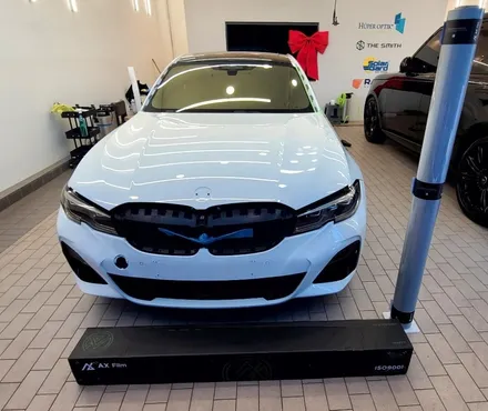 BMW M340I 자동차랩핑으로 포르쉐 순정 크레용 컬러체인지 / 일산, 고양 백마