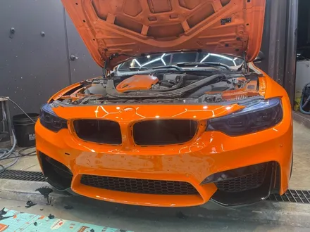 BMW PPF 앞범퍼 사고수리 후 하단 랩핑 재시공 유광 블랙,BMW3 헤드라이트 PPF 재시공 영등포 PPF / 서울 영등포
