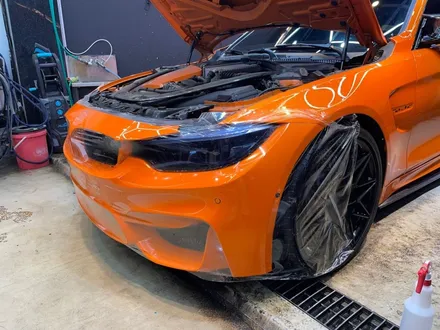 BMW PPF 앞범퍼 사고수리 후 하단 랩핑 재시공 유광 블랙,BMW3 헤드라이트 PPF 재시공 영등포 PPF / 서울 영등포