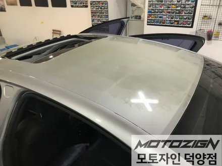 푸조 508 기존 루프스킨 제거 후 재시공 [3M 2080 - Gloss Black] 블랙유광 루프스킨 / 고양 덕양구, 일산, 파주