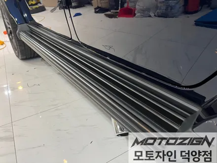 벤츠 G63 AMG 지바겐 [에이버리 - Satin Black] 블랙무광 크롬죽이기 사이드스탭 부분랩핑 / 고양 덕양구, 일산, 파주