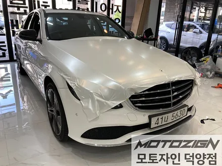 일산랩핑 벤츠 C220d 에이버리 사틴화이트펄 전체랩핑 시공완료! / 고양 덕양구, 일산, 파주