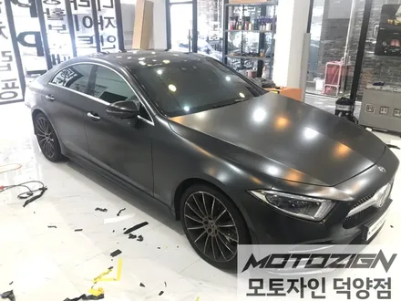 일산랩핑 벤츠 CLS 400d 에이버리 사틴블랙 락 그레이 메탈릭 전체랩핑 시공완료 / 고양 덕양구, 일산, 파주