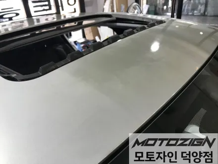 푸조 508 기존 루프스킨 제거 후 재시공 [3M 2080 - Gloss Black] 블랙유광 루프스킨 / 고양 덕양구, 일산, 파주