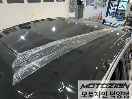 푸조 508 기존 루프스킨 제거 후 재시공 [3M 2080 - Gloss Black] 블랙유광 루프스킨 / 고양 덕양구, 일산, 파주