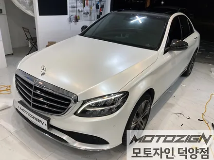 일산랩핑 벤츠 C220d 에이버리 사틴화이트펄 전체랩핑 시공완료! / 고양 덕양구, 일산, 파주