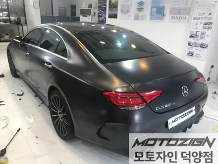 일산랩핑 벤츠 CLS 400d 에이버리 사틴블랙 락 그레이 메탈릭 전체랩핑 시공완료 / 고양 덕양구, 일산, 파주