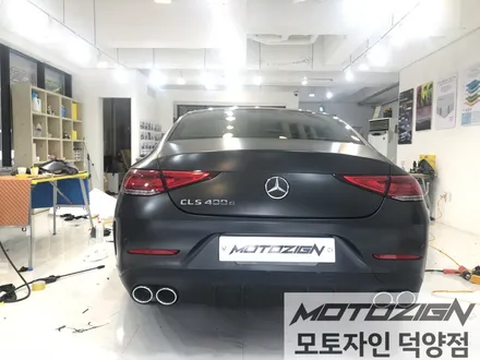 일산랩핑 벤츠 CLS 400d 에이버리 사틴블랙 락 그레이 메탈릭 전체랩핑 시공완료 / 고양 덕양구, 일산, 파주