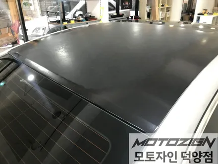 푸조 508 기존 루프스킨 제거 후 재시공 [3M 2080 - Gloss Black] 블랙유광 루프스킨 / 고양 덕양구, 일산, 파주