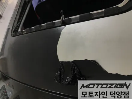 푸조 508 기존 루프스킨 제거 후 재시공 [3M 2080 - Gloss Black] 블랙유광 루프스킨 / 고양 덕양구, 일산, 파주