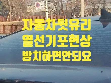 자동차 뒷유리 썬팅 기포 그냥 방치하면 큰일납니다 / 인천 청라동