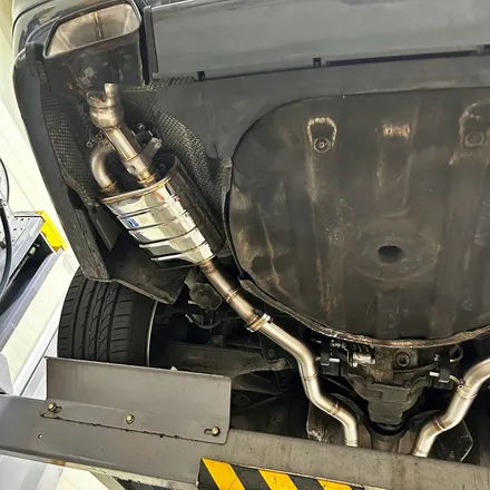 BMW E38 740iL 커스텀 중간, 엔드 전자식 가변 배기,            M퍼포먼스 사각팁 튜닝 / 인천 동구
