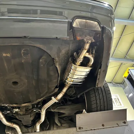 BMW E38 740iL 커스텀 중간, 엔드 전자식 가변 배기,            M퍼포먼스 사각팁 튜닝 / 인천 동구