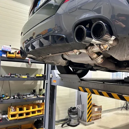 BMW 420i 커스텀 엔드 배기, 블랙 듀얼 머플러팁 튜닝 / 인천 동구