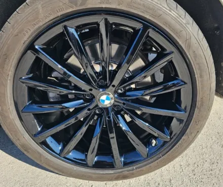 춘천휠수리 BMW 530i 유광블랙 휠도색 작업사진! / 원주시 소초면