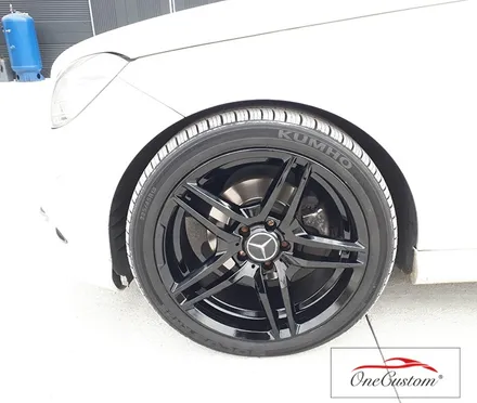 수원휠도색 원커스텀 벤츠C200 블랙유광 휠복원 휠도색 휠수리 시공 / 원주시 소초면