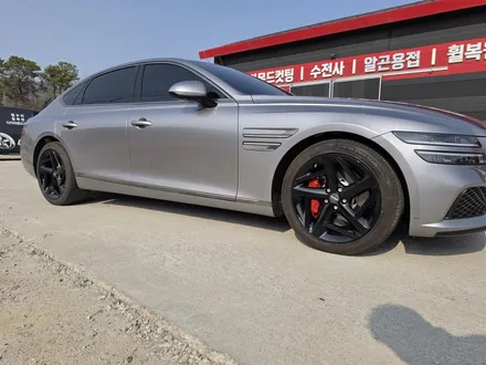 원주휠도색 캘리퍼도색 제네시스 G80 블랙유광 휠도색 작업! / 원주시 소초면