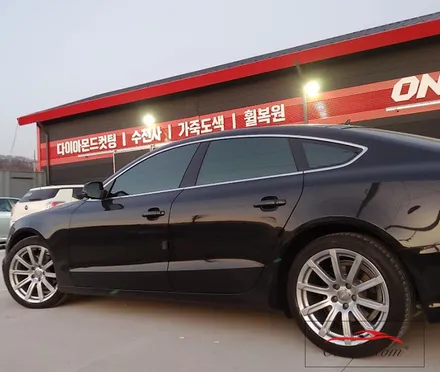 휠복원비용 아우디 휠도색 캘리퍼도색 블랙컬러 작업! / 원주시 소초면