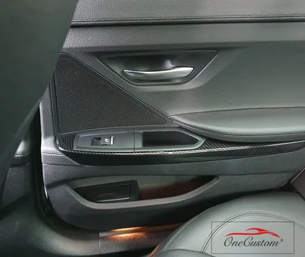차량실내튜닝 BMW640D 다이아몬드컷팅 다이아컷팅 실내 카본수전사 작업 / 원주시 소초면