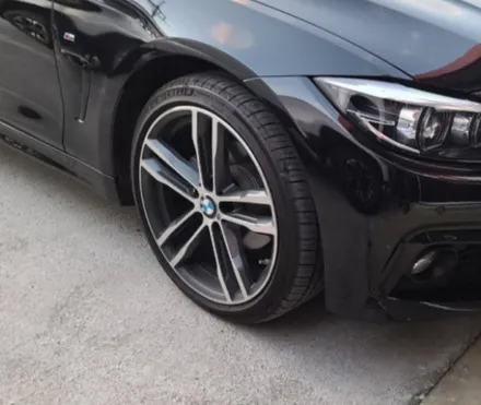 춘천휠도색 BMW 420D 블랙유광 휠도색 작업 전후 사진! / 원주시 소초면