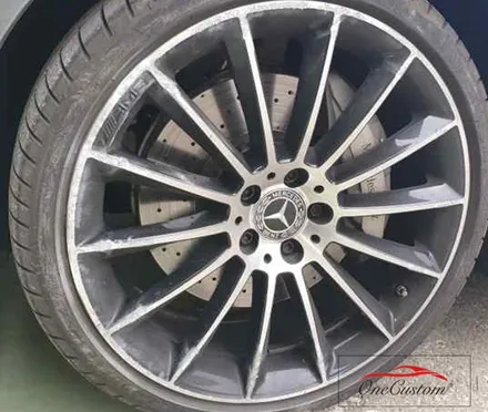 벤츠휠복원 CLS 400D 블랙유광 휠도색 휠복원 작업! / 원주시 소초면