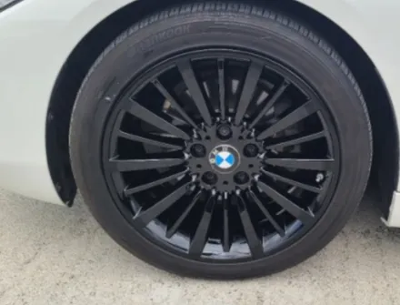 제천휠도색 BMW 420D 블랙유광 휠도색 작업 전후사진! / 원주시 소초면